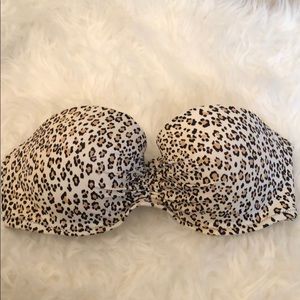 Strapless leopard Victoria’s Secret bikini top